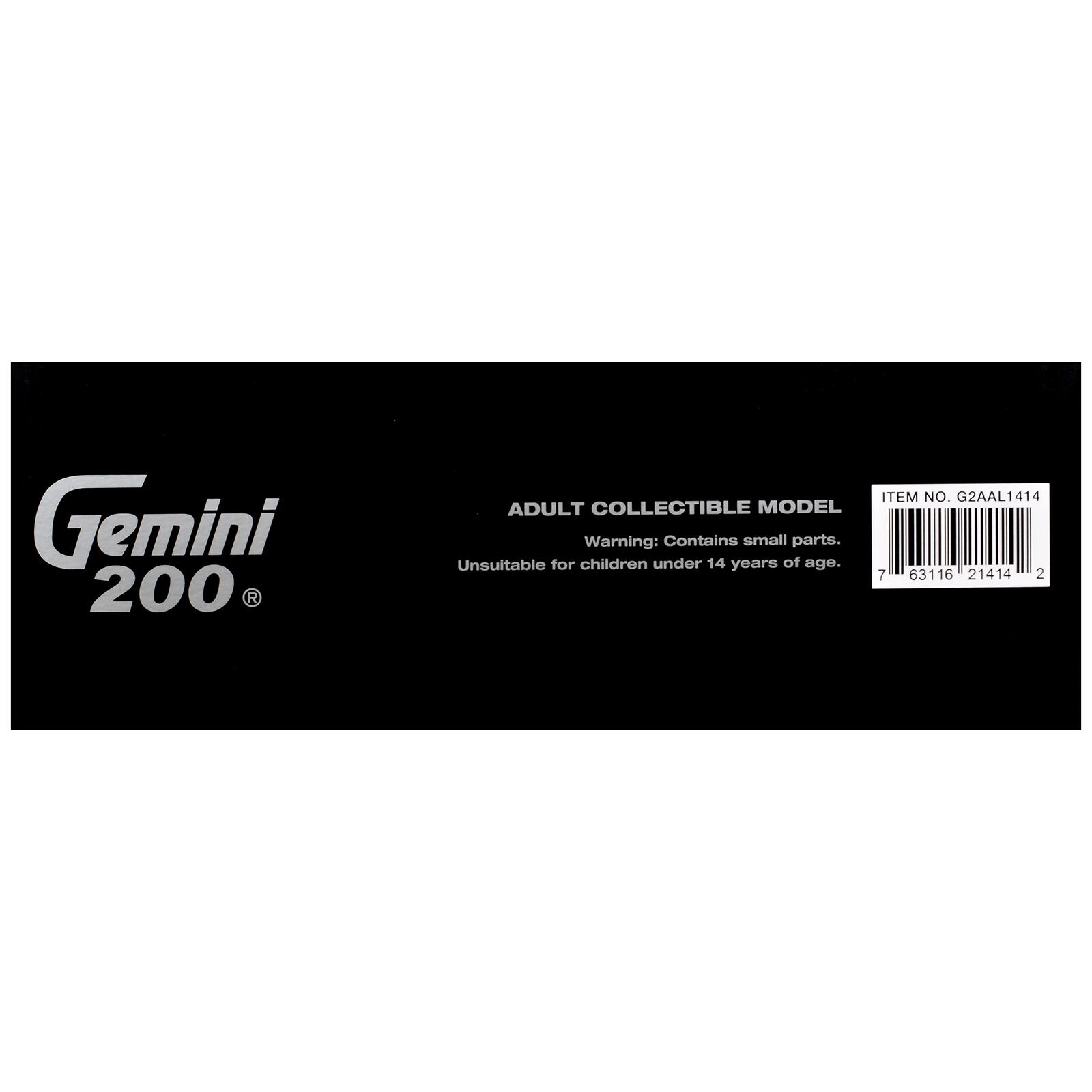 Gemini 200 R ADULT COLLECTIBLE MODEL  
Warning: Contains small parts. Unsuitable for children under 14 years of age.  
ITEM NO. G2AAL1414  
7 63116 21414 2
