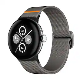 Stock Preferred - Stretchy Solo Loop Band for Google Pixel Watch 3/2/1 (41mm) - Grey - Gray