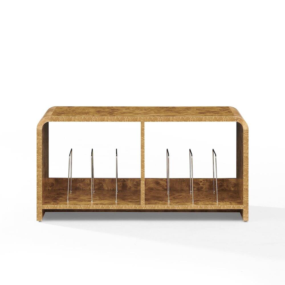Alt View 1. Crosley Furniture - Ingrid Medium Record Player Stand With Vinyl Storage Maple - Brown.