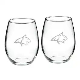 Jardine - Montana State Bobcats 2-Piece 21oz. Stemless Wine Glass Set - Multicolor