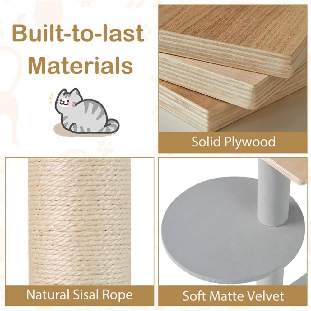 Built-to-last Materials

- Solid Plywood
- Natural Sisal Rope
- Soft Matte Velvet