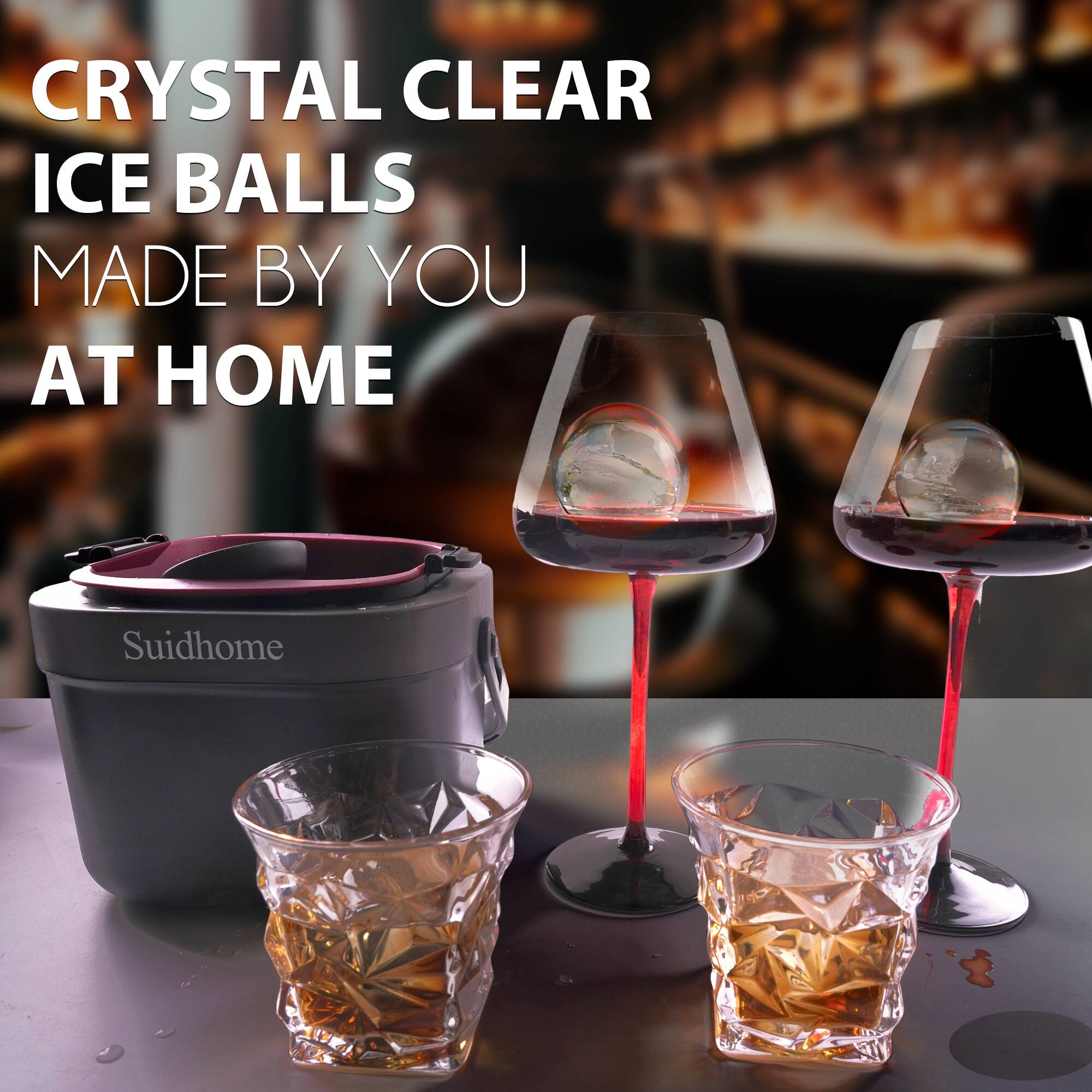 CRYSTAL CLEAR ICE BALLS MADE BY YOU AT HOME  
Suidhome