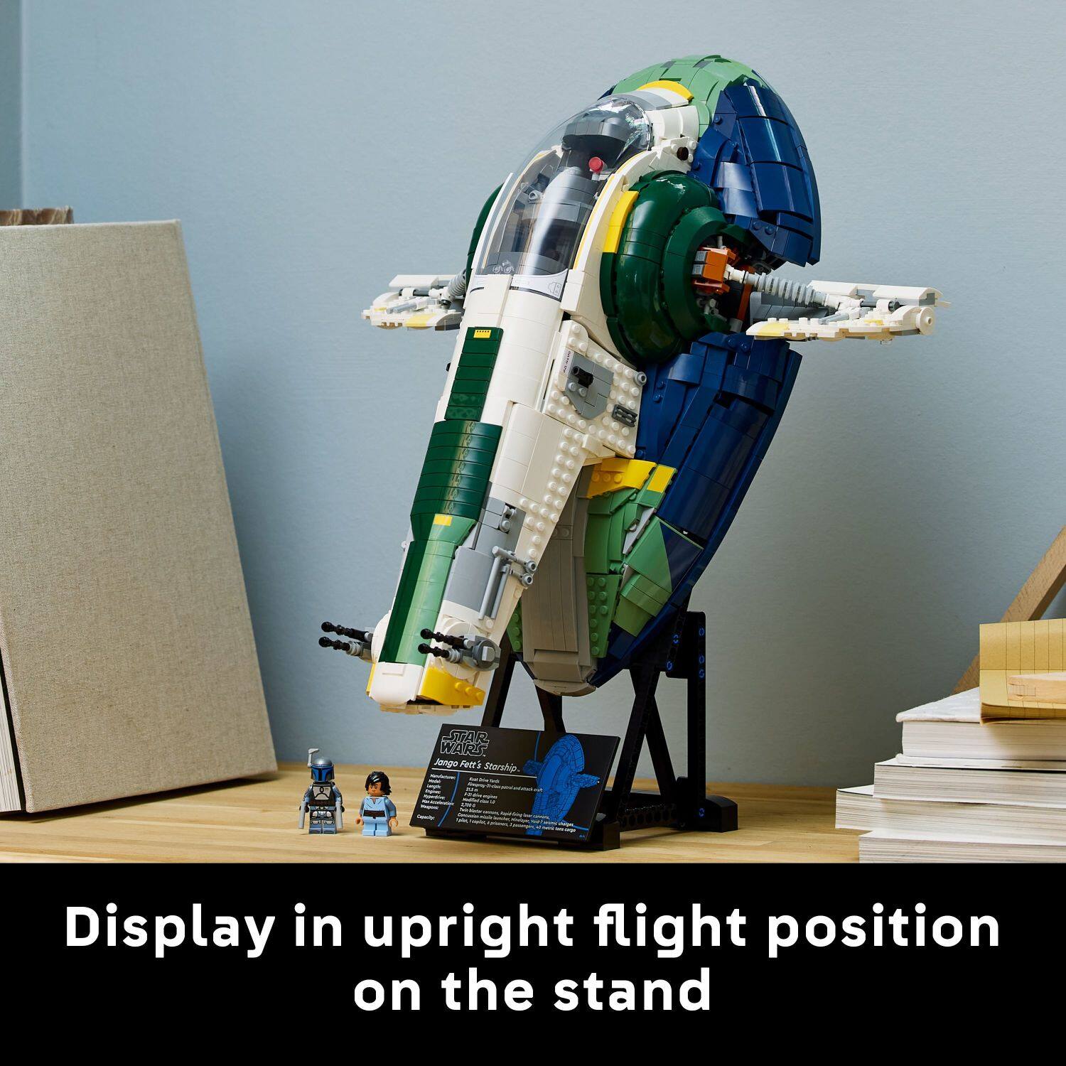 Display in upright flight position on the stand - CMOR WAIRS Jongo Peds Starship mos