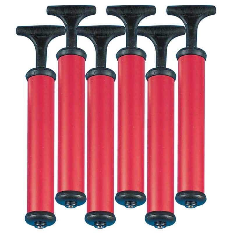 Champion - Hand Air Pump, Pack of 6 - Red