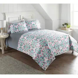 Shavel Home Products - Seersucker 6-in-1 Quilt Set, Twin - Modern quilt