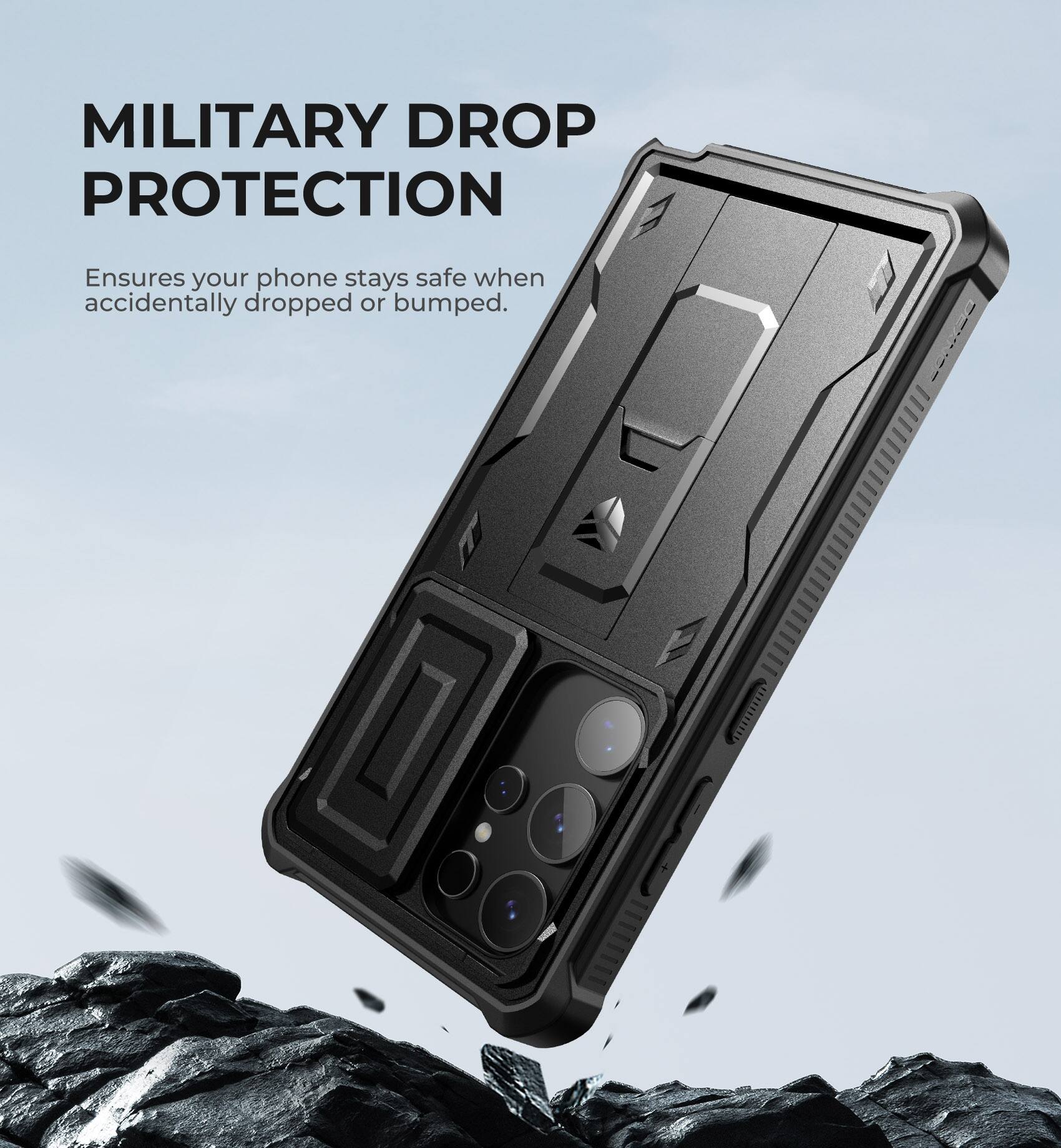 MILITARY DROP PROTECTION
Ensures your phone stays safe when accidentally dropped or bumped.