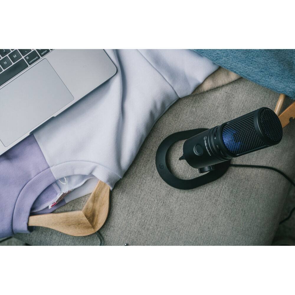 Alt View 6. Audio-Technica - Audio-Technica AT2020USB-X Cardioid Condenser USB Microphone, Black, Bundle.