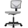 Front. Bestier - Ergonomic Low-Back Mesh Armless Office Chair, Adjustable Swivel Rolling Computer Chair Home Office Desk Chair - Gray.