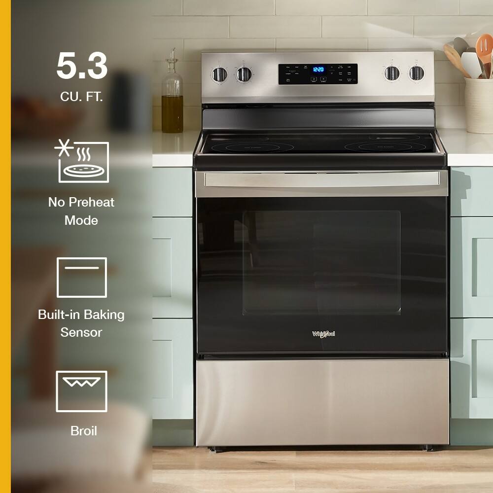 5.3 CU. FT.

- No Preheat Mode
- Built-in Baking Sensor
- Broil