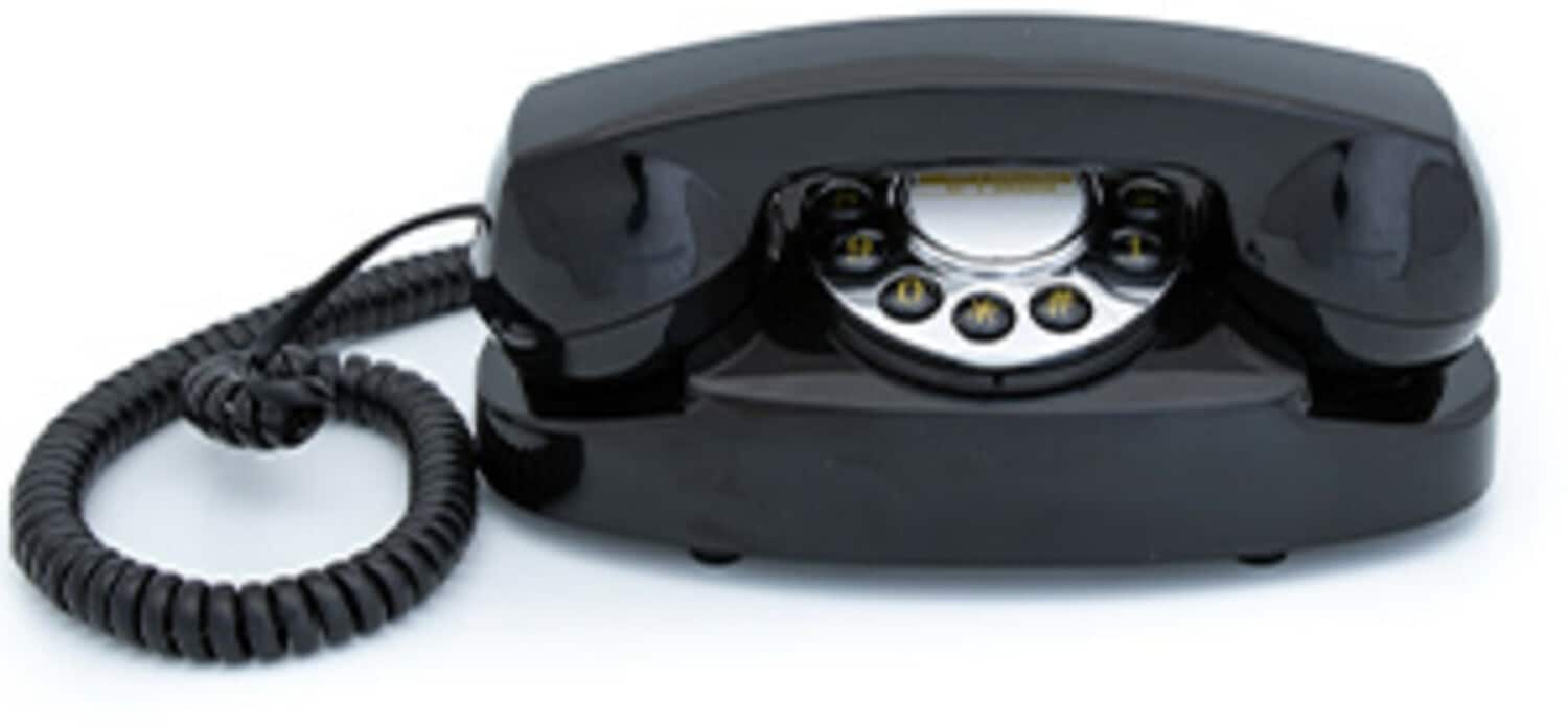 PopMarket - GPO Retro GPOAUDBK Audrey Bedside Push Button Telephone - MISC ACCESSORY - black