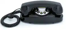 Front. PopMarket - GPO Retro GPOAUDBK Audrey Bedside Push Button Telephone - Black - EQUIPMENT - black.