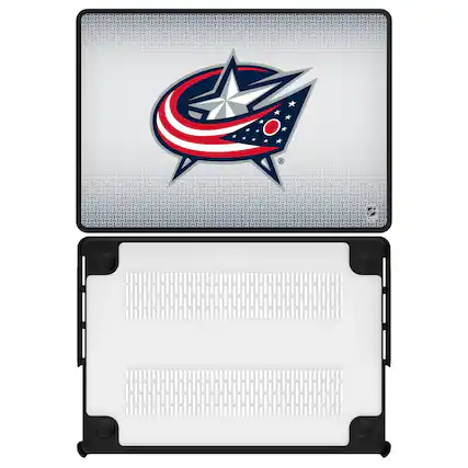 Front. Keyscaper - Columbus Blue Jackets Linen MacBook Case - Air 15 in - Multicolor.