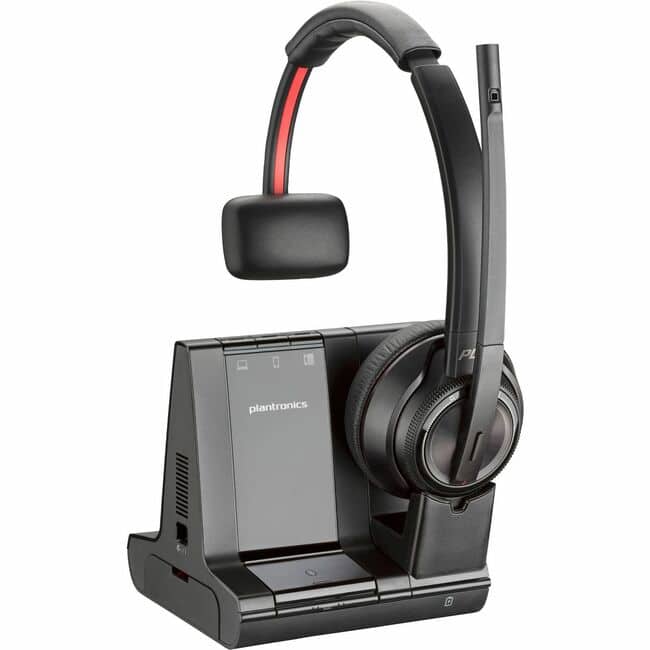 HP - Poly Savi 8210 UC Microsoft Teams Certified DECT 1920-1930 MHz USB-A Headset - Mono - Wireless - Bluetooth/DECT - 590.6 - Black