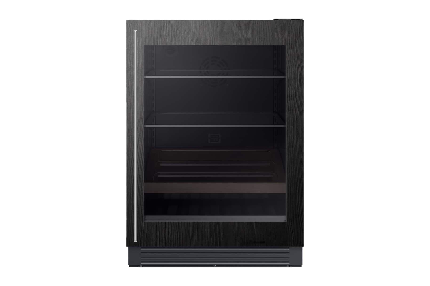 Front. Dacor - 5.0 Cu. Ft. Built-In 24-Inch Undercounter Beverage Refrigerator with Presenter Shelf and LED 3D Lighting - Custom Panel Ready.