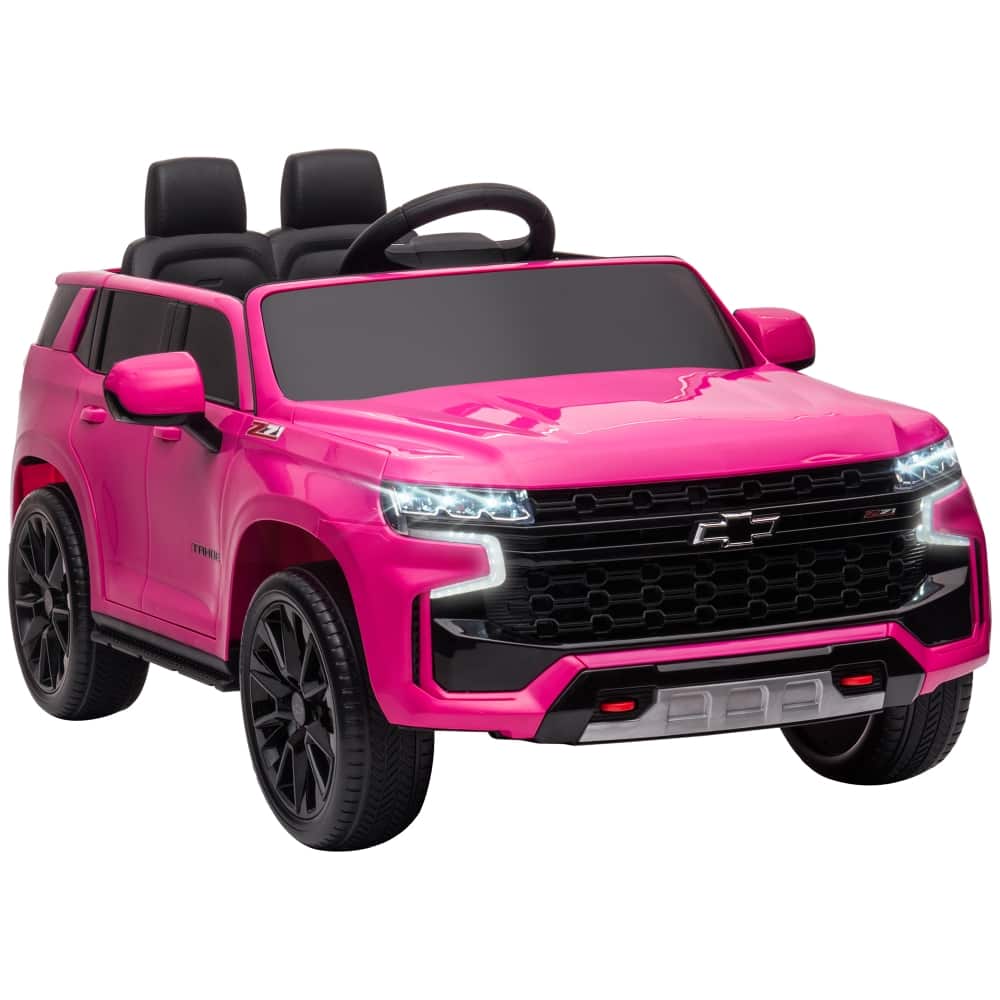 Front. Ropilly - Ropilly Pink Chevrolet Tahoe 12V Kids Ride On Car with Remote Control.
