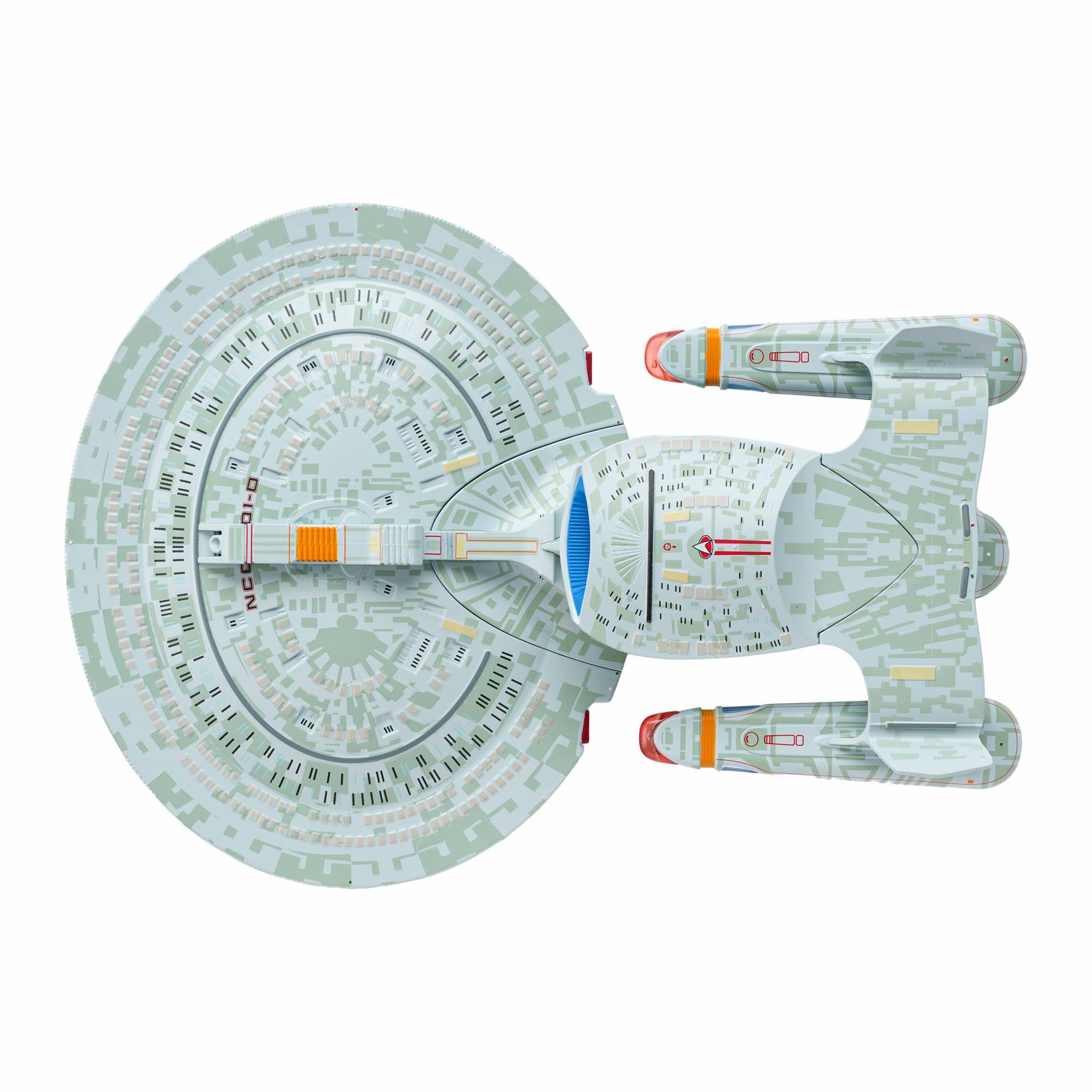Alt View 5. Eaglemoss - Eaglemoss Star Trek Starship Replica | USS Enterprise NCC-1701-D Dreadnought - Grey.