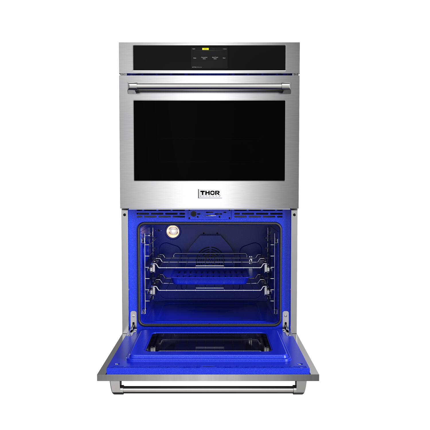 Back. Thor Kitchen - 30 Inch Built-In Electric Double Wall Oven with Air Fry - Stainless Steel.