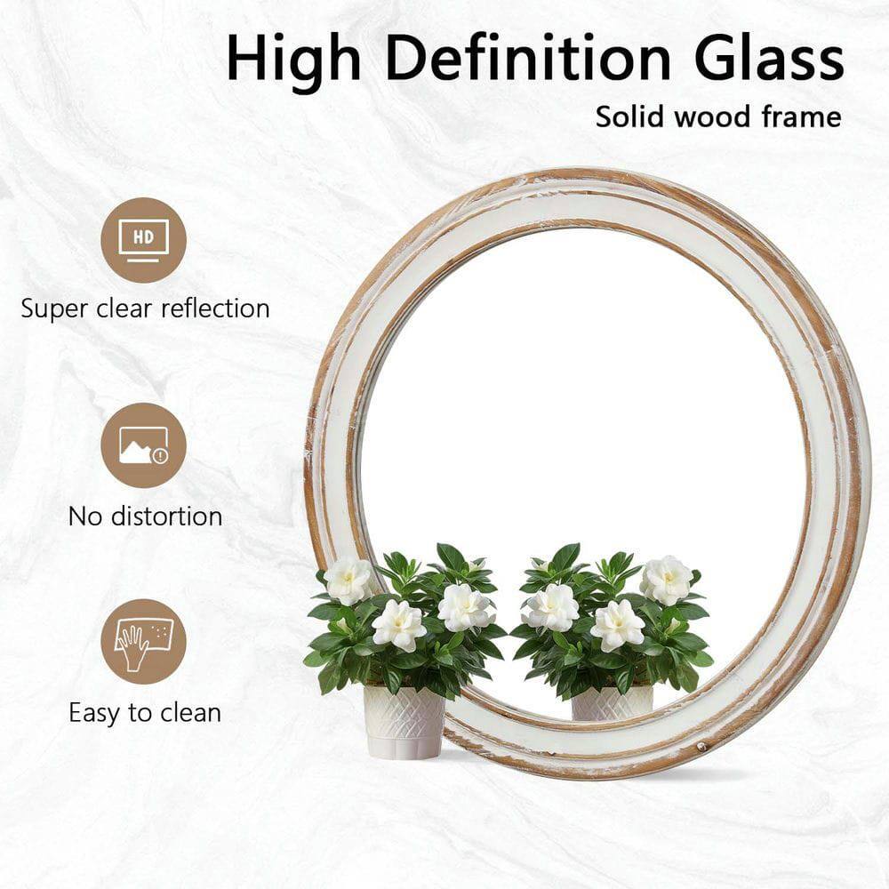 High Definition Glass  
Solid wood frame  

- Super clear reflection  
- No distortion  
- Easy to clean