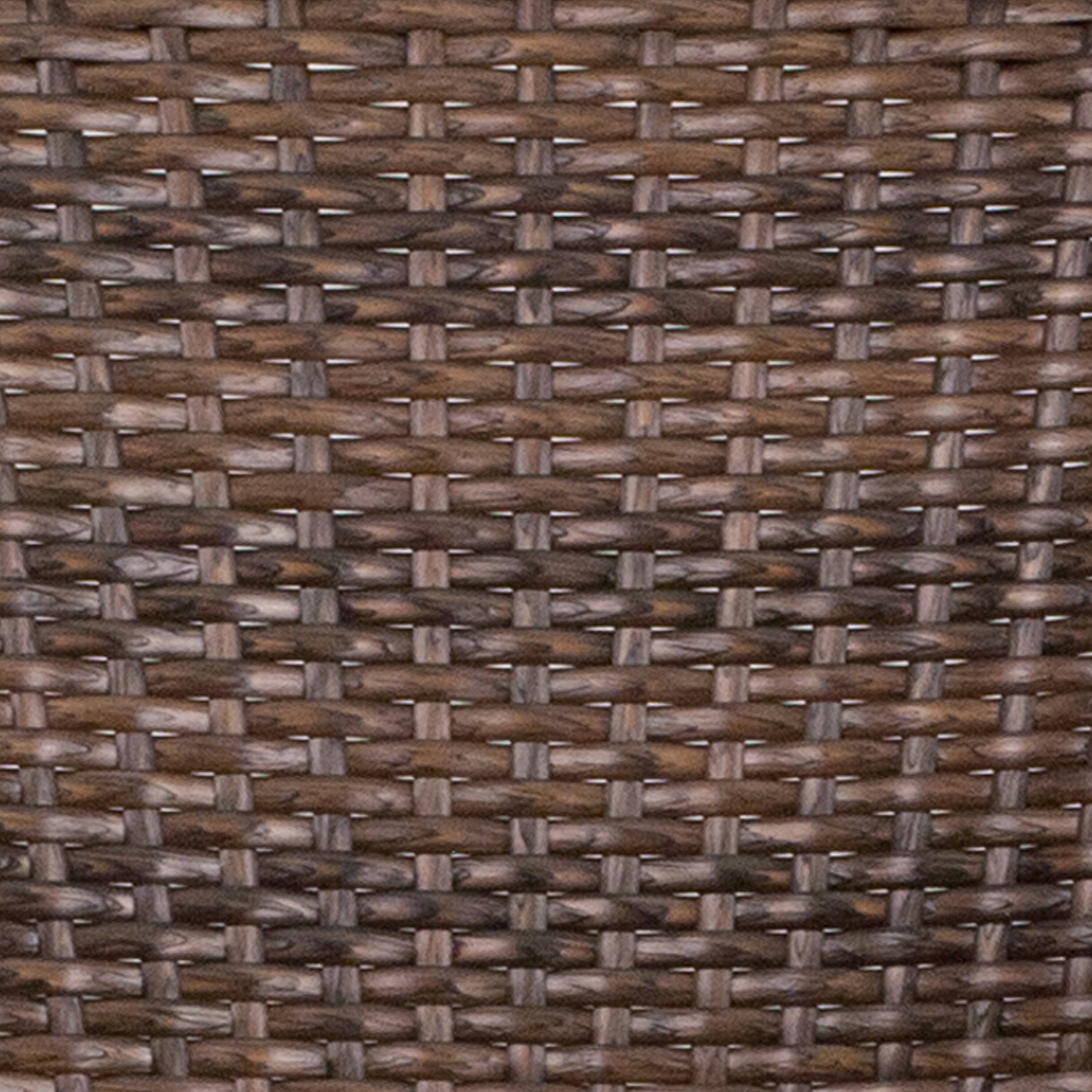 Alt View 10. Emma + Oliver - Rattan Restaurant Patio Bamboo-Aluminum Frame Chair with Open Back - Cocoa Rattan/Bamboo-Aluminum Frame.