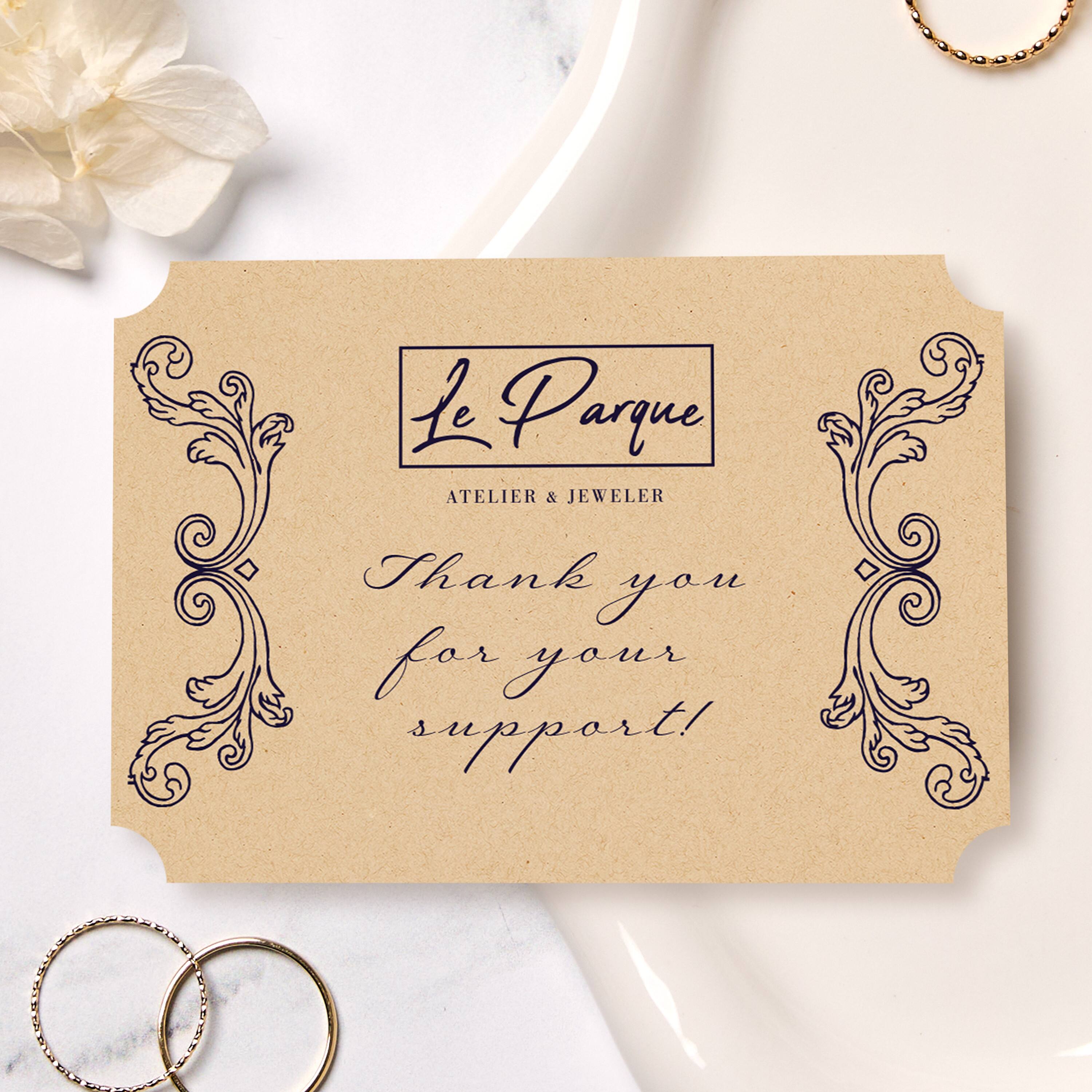 Le Parque  
Atelier & Jeweler  

Thank you for your support!