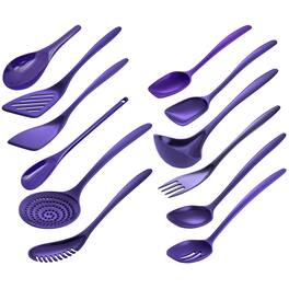 Hutzler - 12 Piece Cook & Serve Melamine Utensil Set - Violet