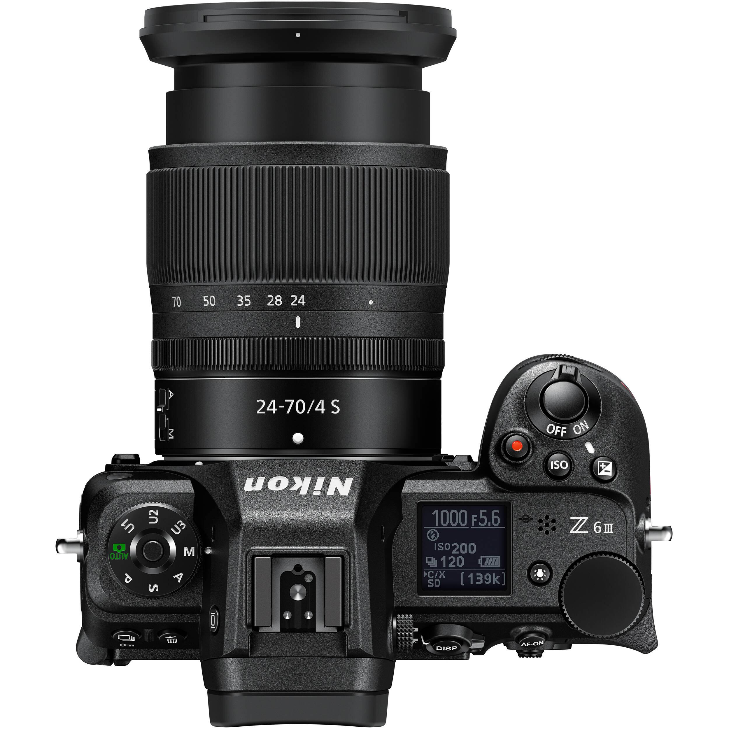 70 50 35 28 24  
24-70/4 S  
Nikon  
1000 F5.6  
ISO 200  
1/120  
139k  
SD  
Z 6 III  
AUTO  
OFF ON  
ISO  
U1 U2 U3  
M A  
P  
DISP  
AF-ON