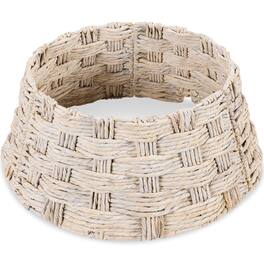 Best Choice Products - Basket Woven Hyacinth Christmas Holiday Tree Collar - 24in - Transparent White – Basket Weave