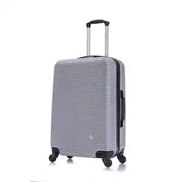 InUSA - Royal lightweight hardside Spinner Luggage 24" - Silver