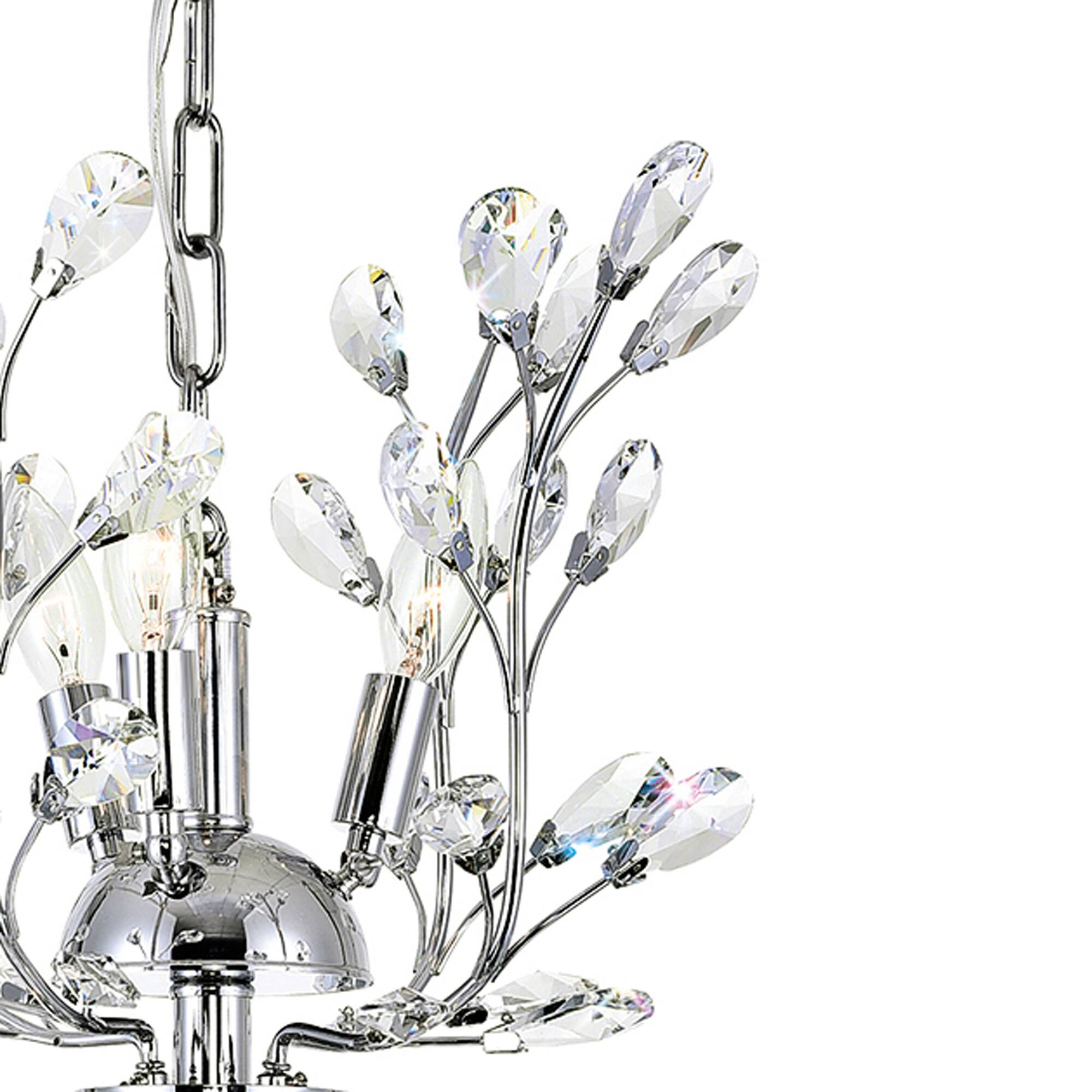 Left. CWI Lighting - Ivy 6 Light Chandelier With Chrome Finish - Chrome.