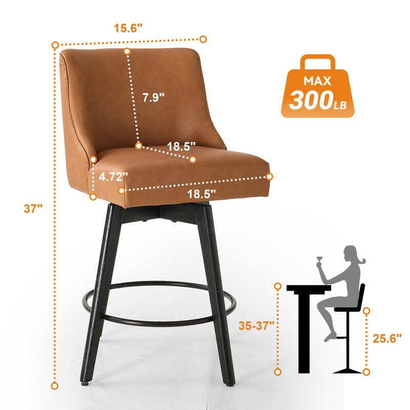 15.6"  
7.9"  
18.5"  
4.72"  
18.5"  
37"  
35-37"  
25.6"  
MAX 300 LB