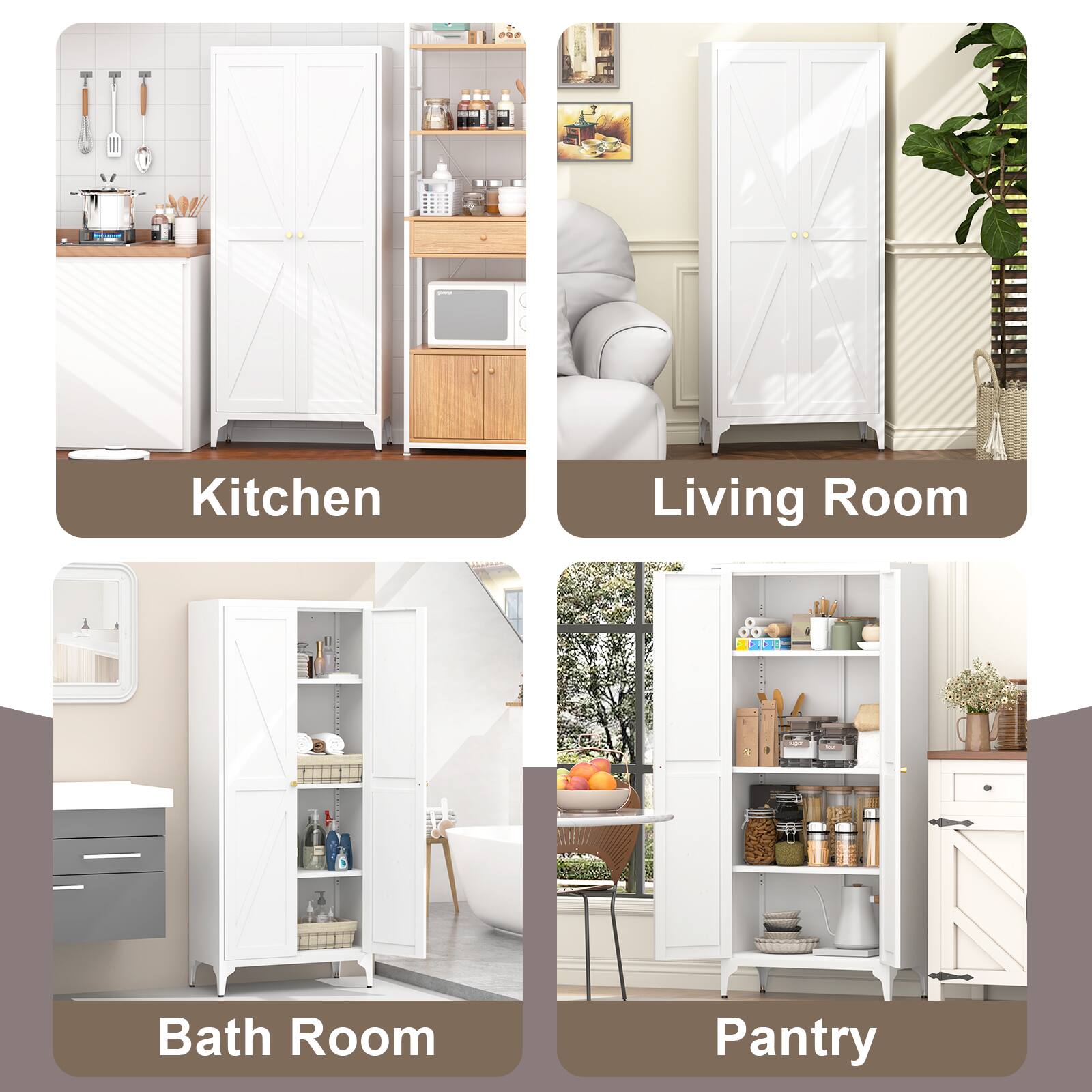 Kitchen  
Living Room  
Bath Room  
Pantry