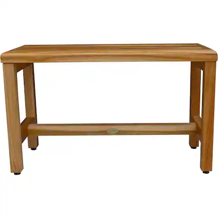 Front. EcoDecors - EcoDecors Eleganto EarthyTeak 30" Teak Wood Shower Bench - EarthyTeak.
