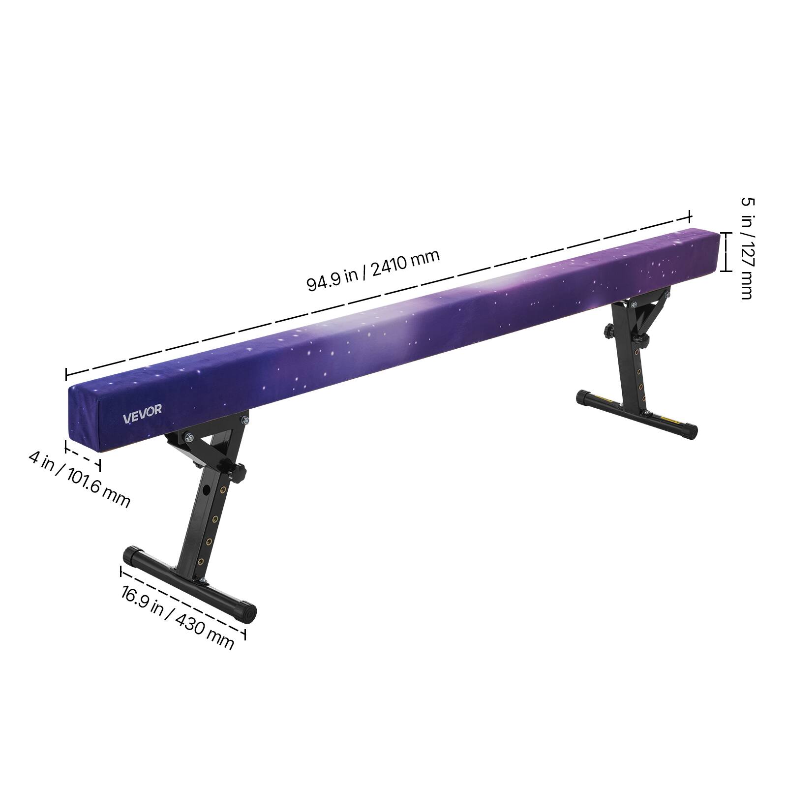 2410 mm in / 94.9 in  
5 in / 127 mm  
4 in / 101.6 mm  
16.9 in / 430 mm
