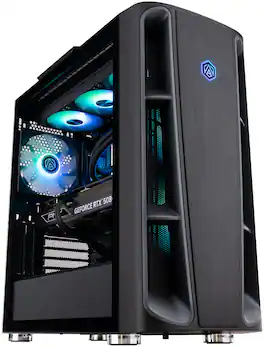 ADVANCED BATTLESTATIONS - ABS Kaze II Aqua Gaming PC - Windows 11 - AMD Ryzen 7 9800X3D - GeForce RTX 5080 16GB - 32GB DDR5 6400 - 2TB M.2 SSD - Black