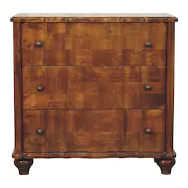Artisan Furniture - Solid Wood Lume 3 Drawer Chest - Brown