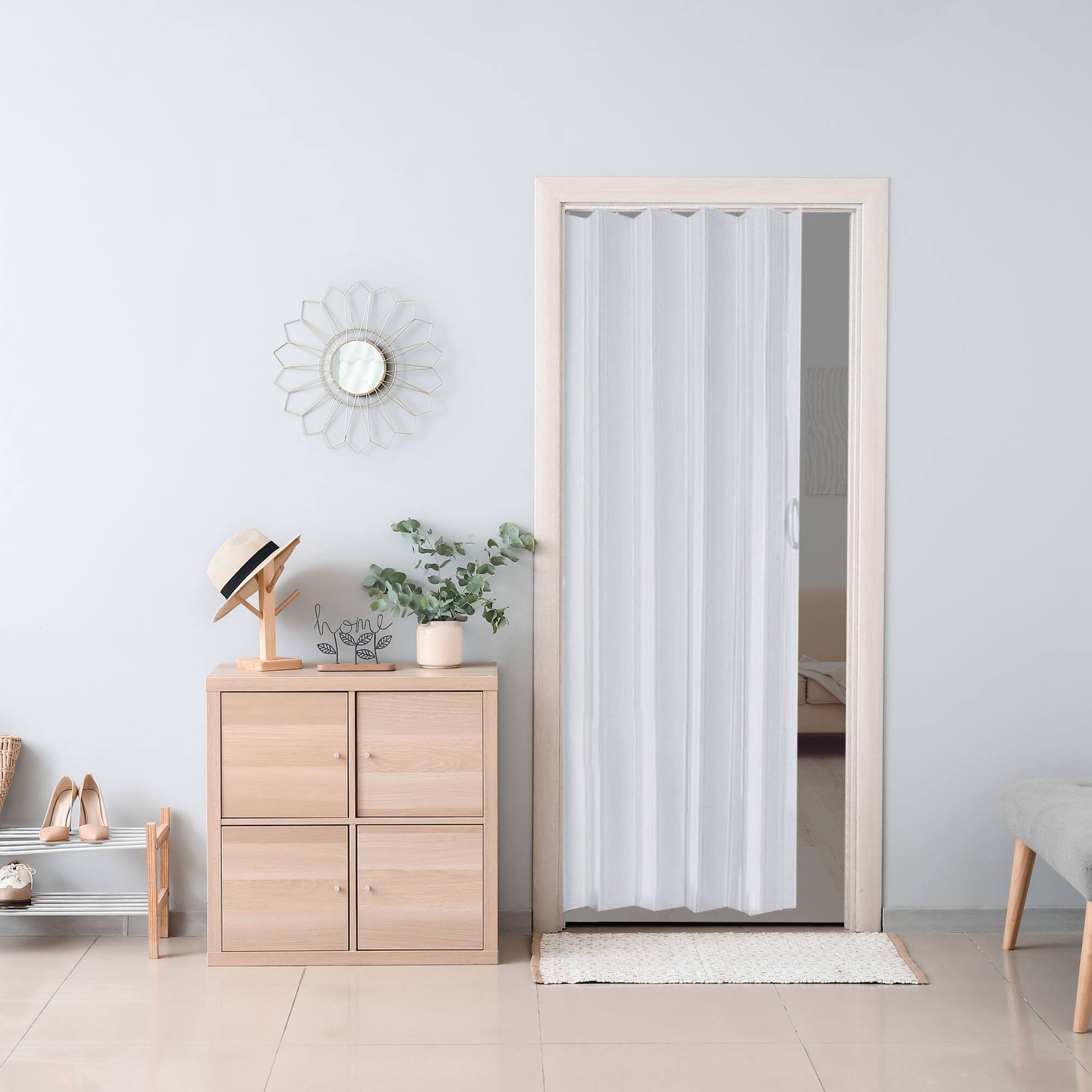 Alt View 3. LTL Home Products - LTL Home Products Contempora Accordion Folding Door, 36 x 80 Inches, Sand White - Sand White.