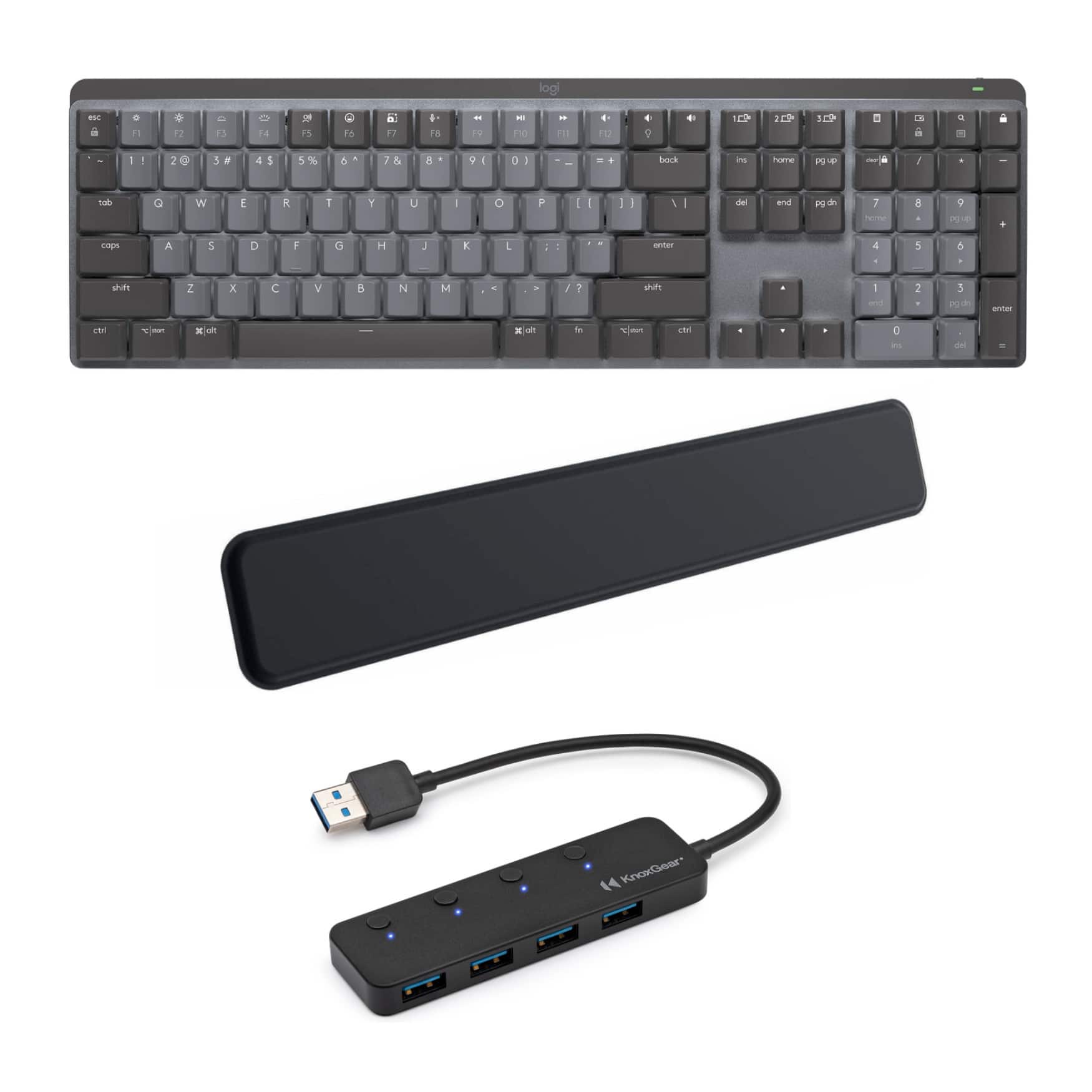 Logitech - MX Mechanical Wireless Illuminated Performance Keyboard - Graphite