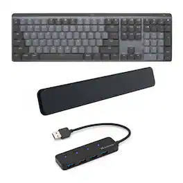 Logitech - MX Mechanical Wireless Illuminated Performance Keyboard - Graphite