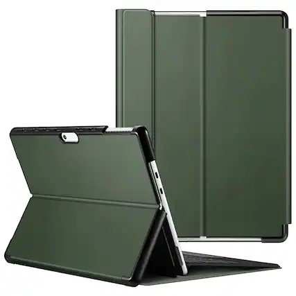 Front. Kitcheniva - Slim Portfolio Case for Microsoft Surface Pro 11/10/9 Protective Cover 13 Inch Alphine Green - Alpine Green.