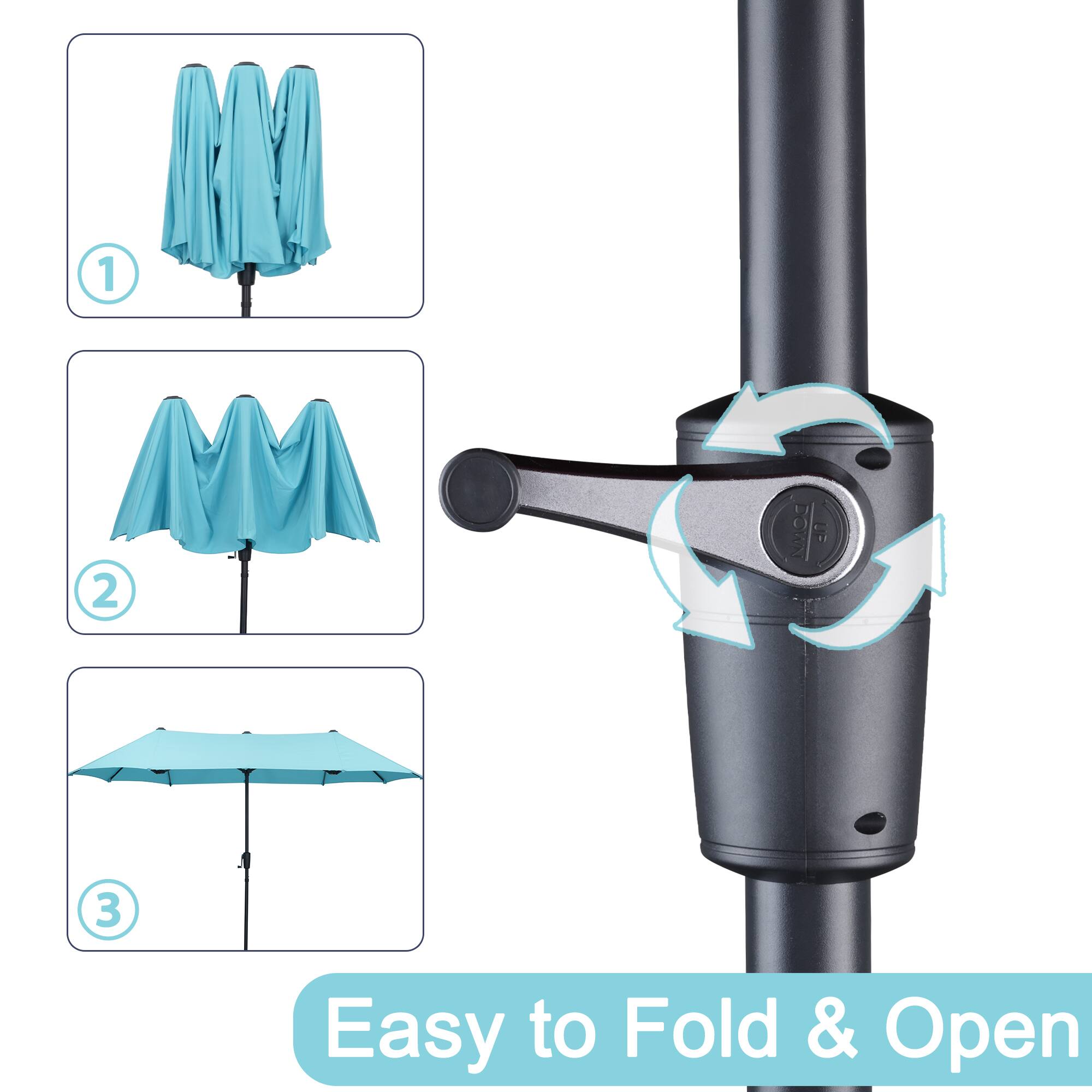 1 2 3 Easy to Fold & Open