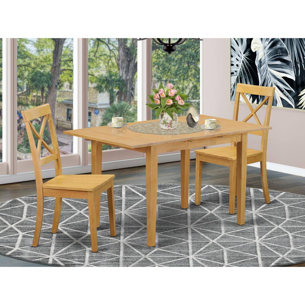 Left. East West Furniture - Dining Room Set Oak - Brown.