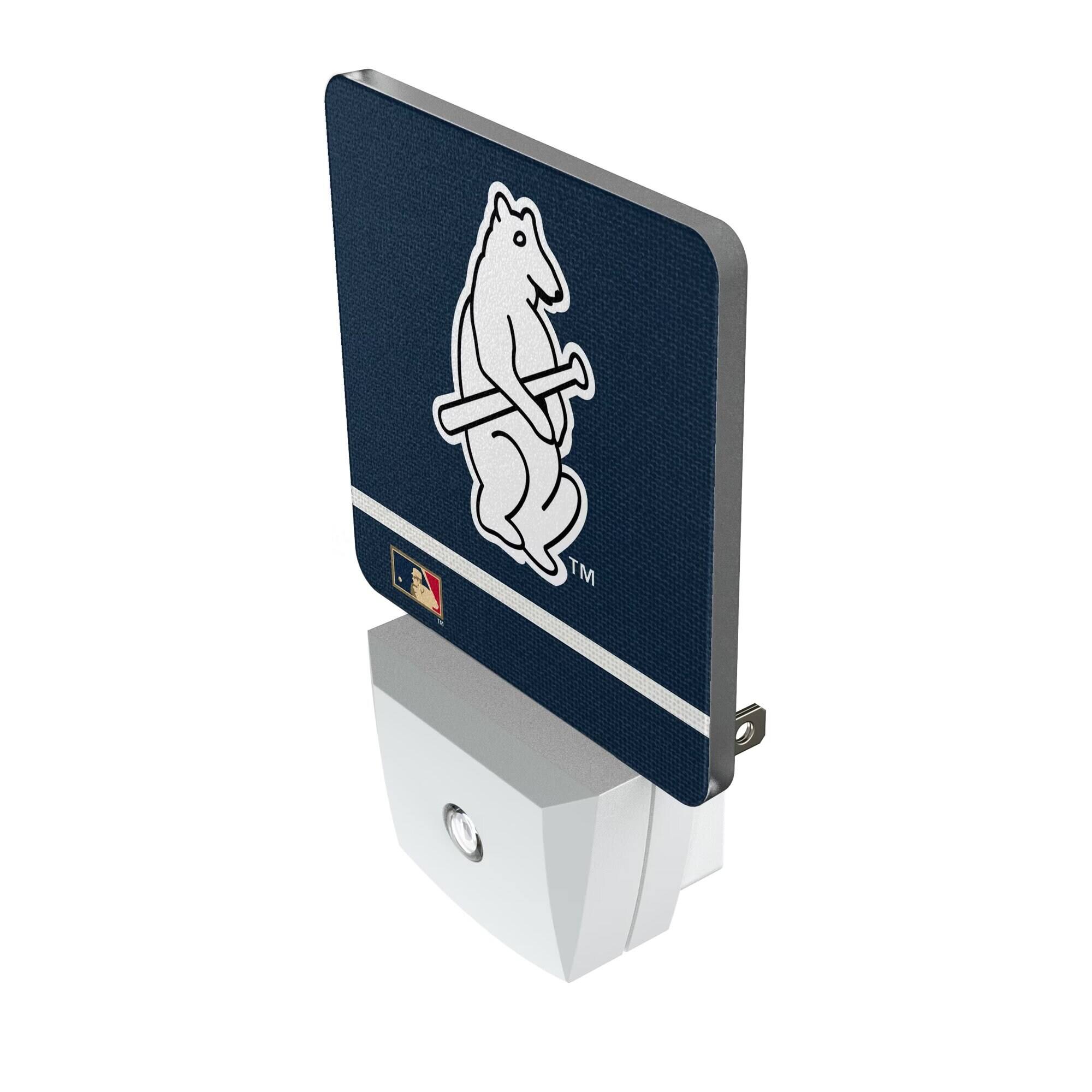 Alt View 1. Keyscaper - Chicago Cubs Stripe Design Nightlight 2-Pack - Multicolor.