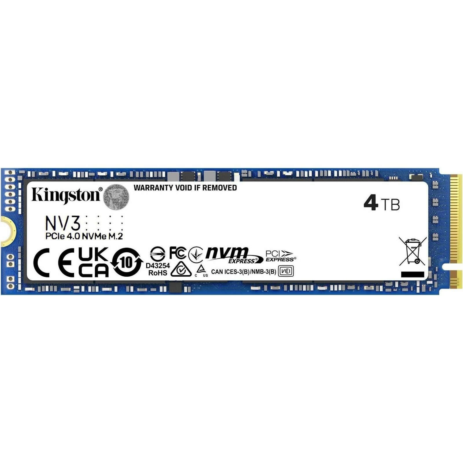 Kingston NV3 4 TB Solid State Drive M.2 2280 Internal PCI Express