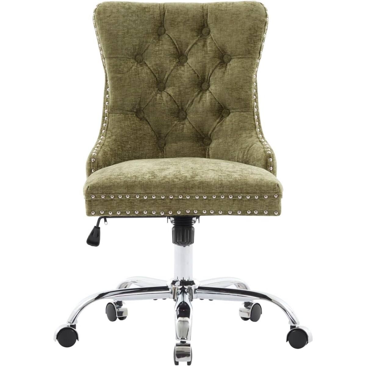 HTUTWOO - Office Chair with Adjustable Height & Tilt Back,360° Swivel Wheels,Comfortable Desk Chair,for Home Office,Bedroom - Green