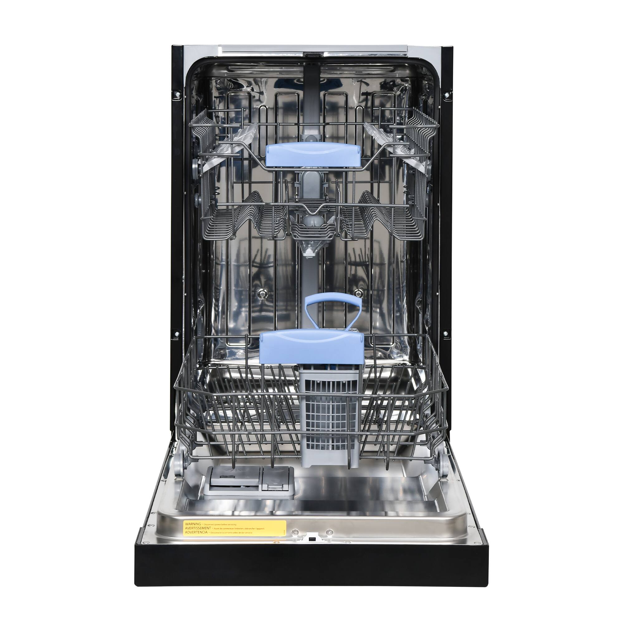 Angle. Equator - Equator 18" Built-In Dishwasher Front Control 10 place+Wine Rack 3.4g Sanitize Super Dry 51 dB 110V Energy Star - Black.