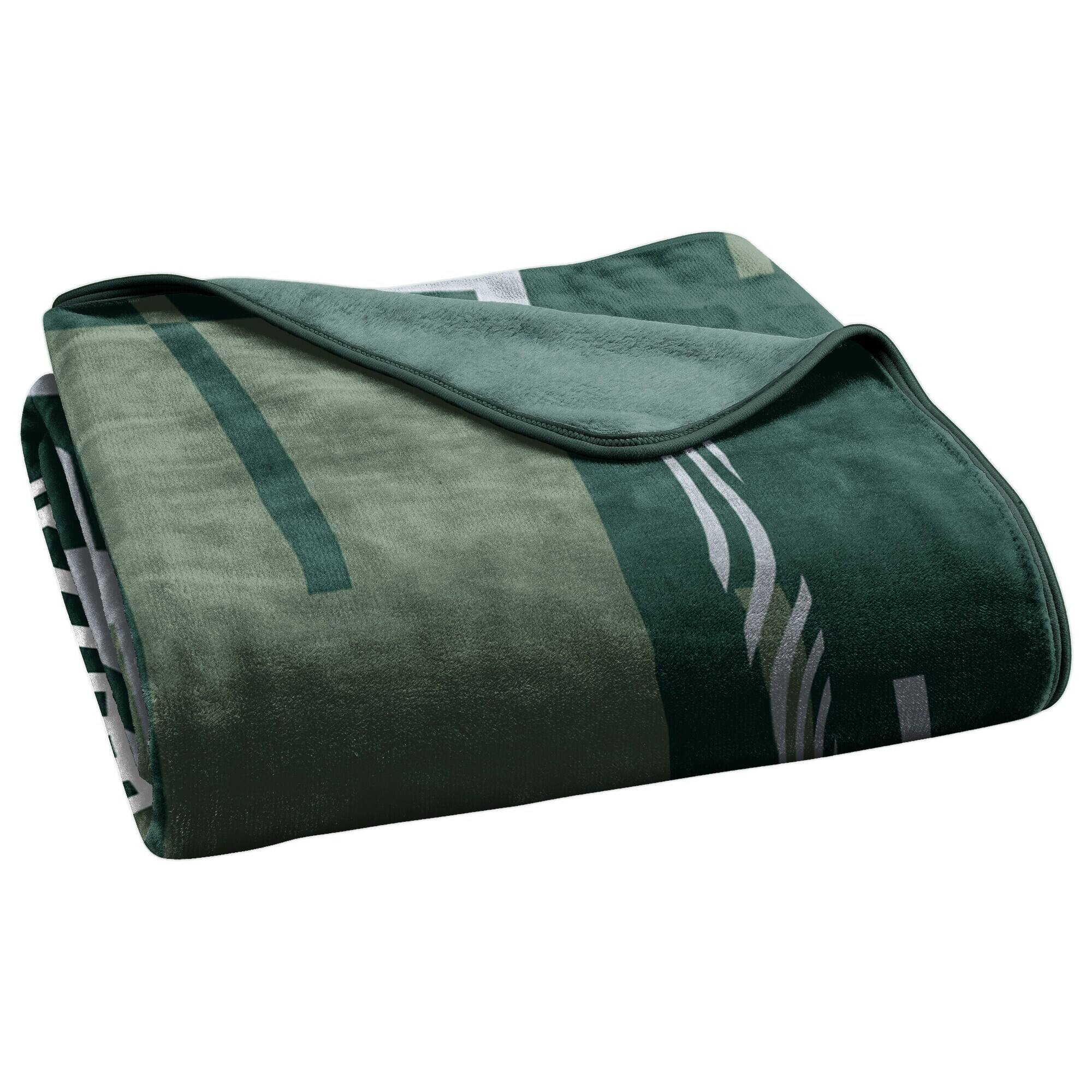 Alt View 3. Northwest - Michigan State Spartans 50" x 60" Digitize Raschel Throw Blanket - Green.