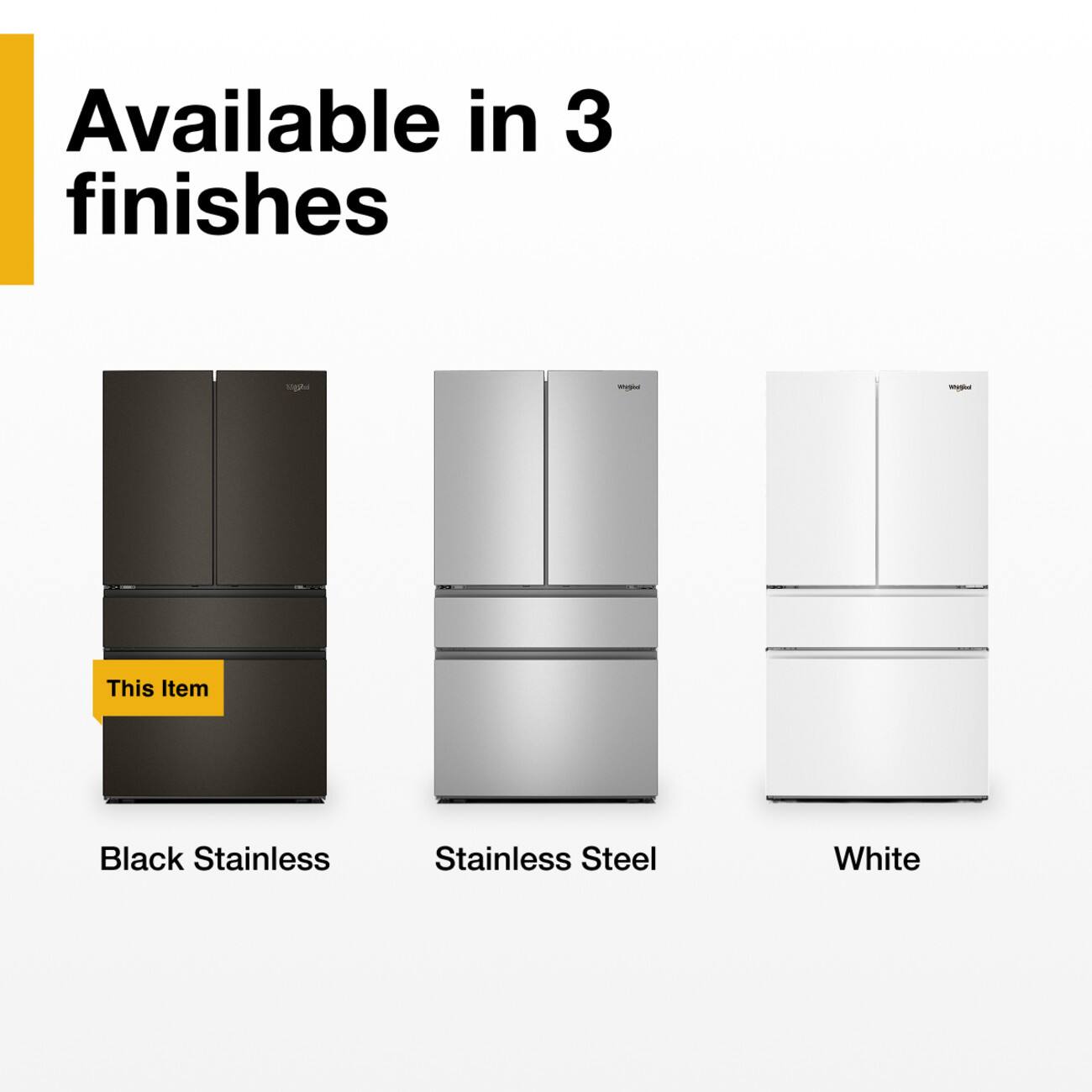Available in 3 finishes

This Item

Black Stainless

Stainless Steel

White