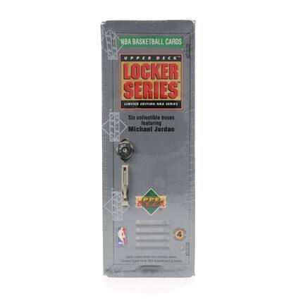 NBA BASKETBALL CARDS
UPPER DECK LOCKER SERIES
LIMITED EDITION NBA SERIES
Six collectible boxes featuring Michael Jordan
Each Locker Series box contains seven 12-card Upper Deck NBA Basketball Packets
4 of 4