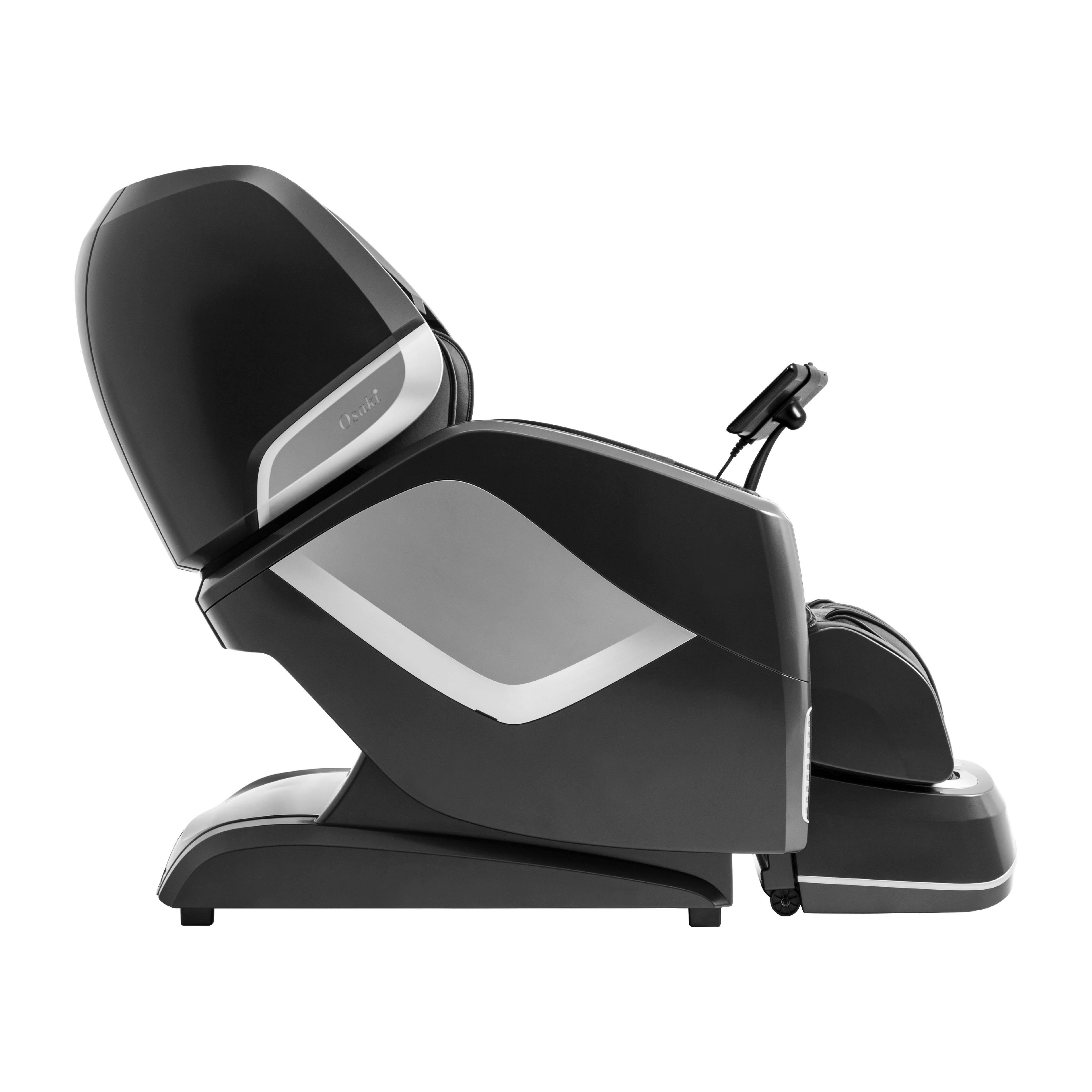 Left. Osaki - Pro Maestro 4D LE SL-Track Massage Chair - Black with Silver Trim.