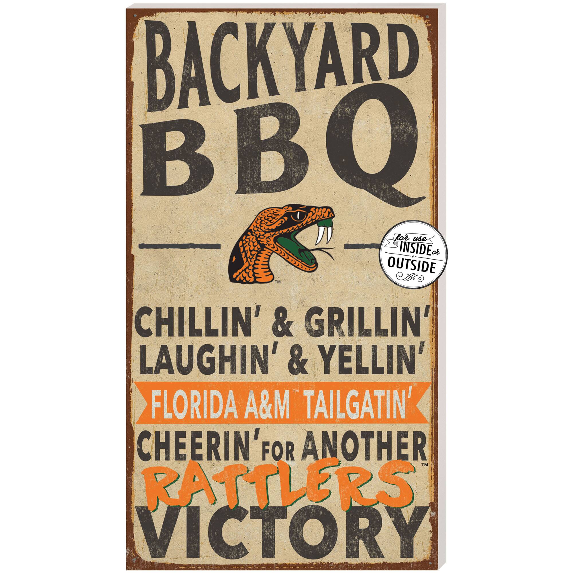 Florida A&M Rattlers 11'' x 20'' Indoor/Outdoor BBQ Sign